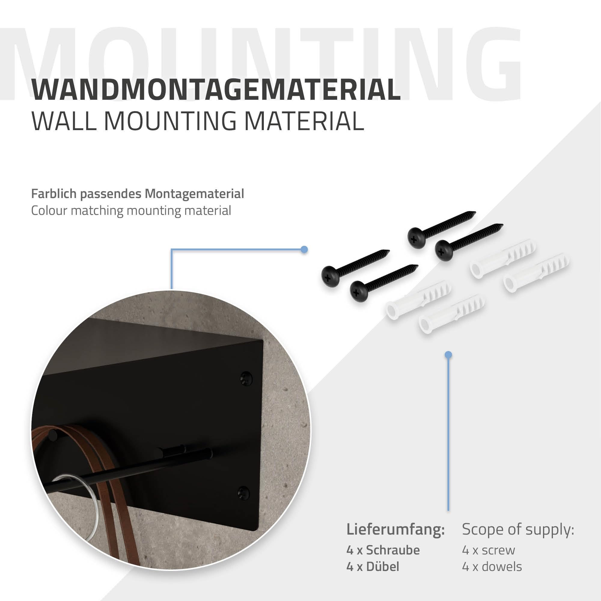 ML-Design Set 3X Percheros de Pared con Barra de Colgar y Estante Flotante para Sombreros 60x30x15 cm Negro Metálico Vestidor o Armario de Pasillo Panel Colgante de Entrada para Chaquetas y Abrigos