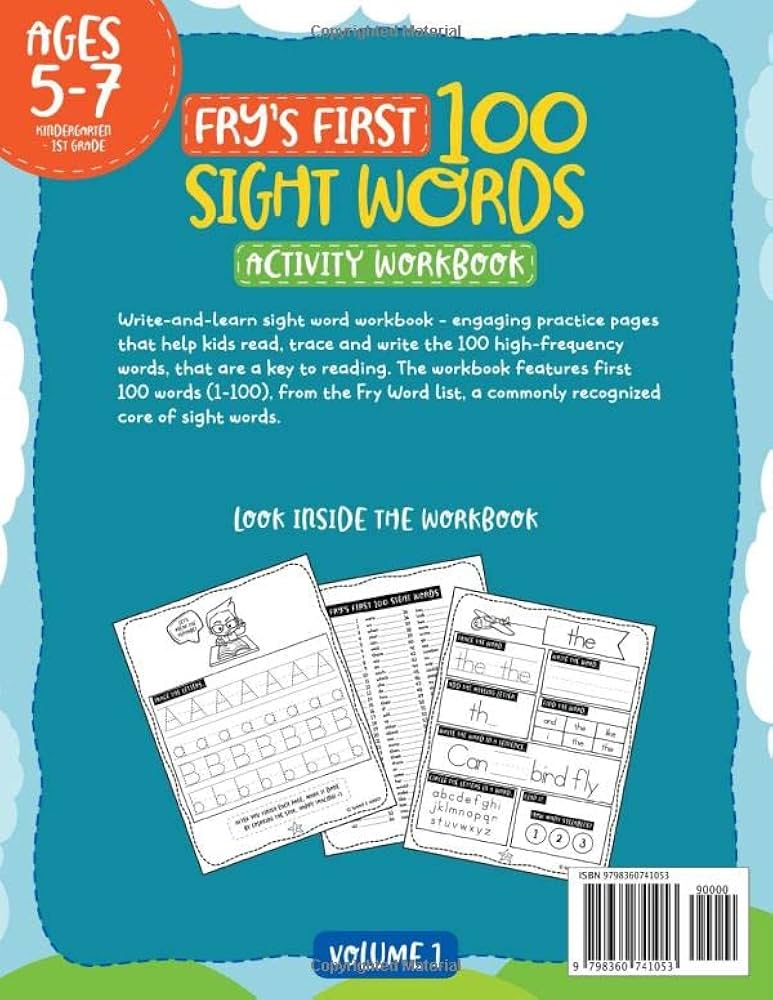 fry-s-first-100-sight-words-activity-workbook-read-trace-and-write-fry-s-1st-100-high-frequency-sight-words-for-kids-in-kindergarten-preschool-and-sight-words-read-trace-write-practice for I Can Write 100 Words Free Printable Fry's First 100 Sight Words Activity Workbook: Read, Trace and Write Fry's 1st 100 High Frequency Sight Words for Kids in Kindergarten, Preschool and ... Sight Words Read, Trace & Write Practice): for I Can Write 100 Words Free Printable