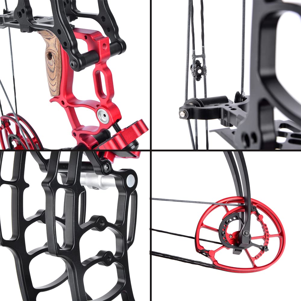 Steel Ball Compound Bow Kit Dual Purpose Short-Axis Bow Archery Hunting Target Practice Target Shooting Adults Youth 40 65lb Left Right Handed Archer