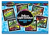 Melissa & Doug Deluxe Light Catcher Scratch Art Set - 6 Sheets, 6 Frames
