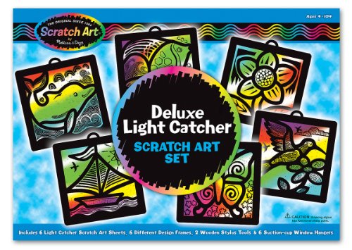 Melissa & Doug Deluxe Light Catcher Scratch Art Set