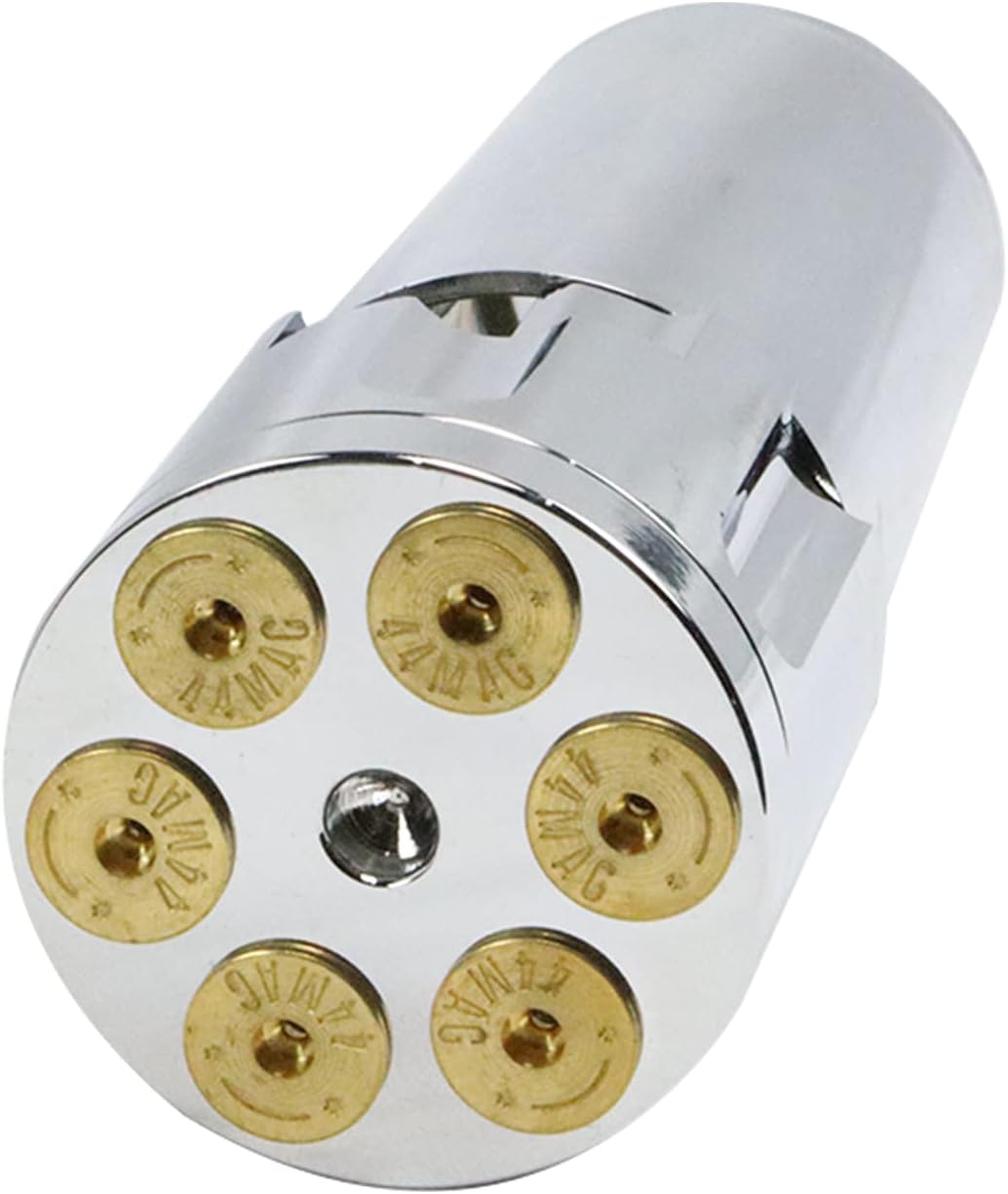 Gun Barrel Shift Knob Kit 13/18 Eaton Fuller Peterbilt Freightliner Gun Barrel Six Shooter Gear Shift Knob Kit with Chrome Lower Plastic Sleeve