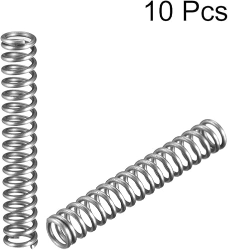 Miniatura 3 de uxcell Diámetro del alambre 0.047", OD 0.31", longitud libre 1.97" resorte de acero de resorte extendido resorte 10pcs