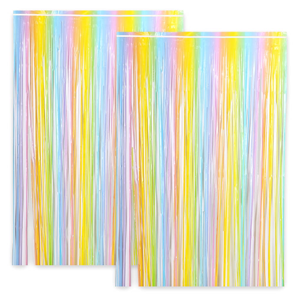 Confezione 2 Tende Frange Arcobaleno Tende In Lamina