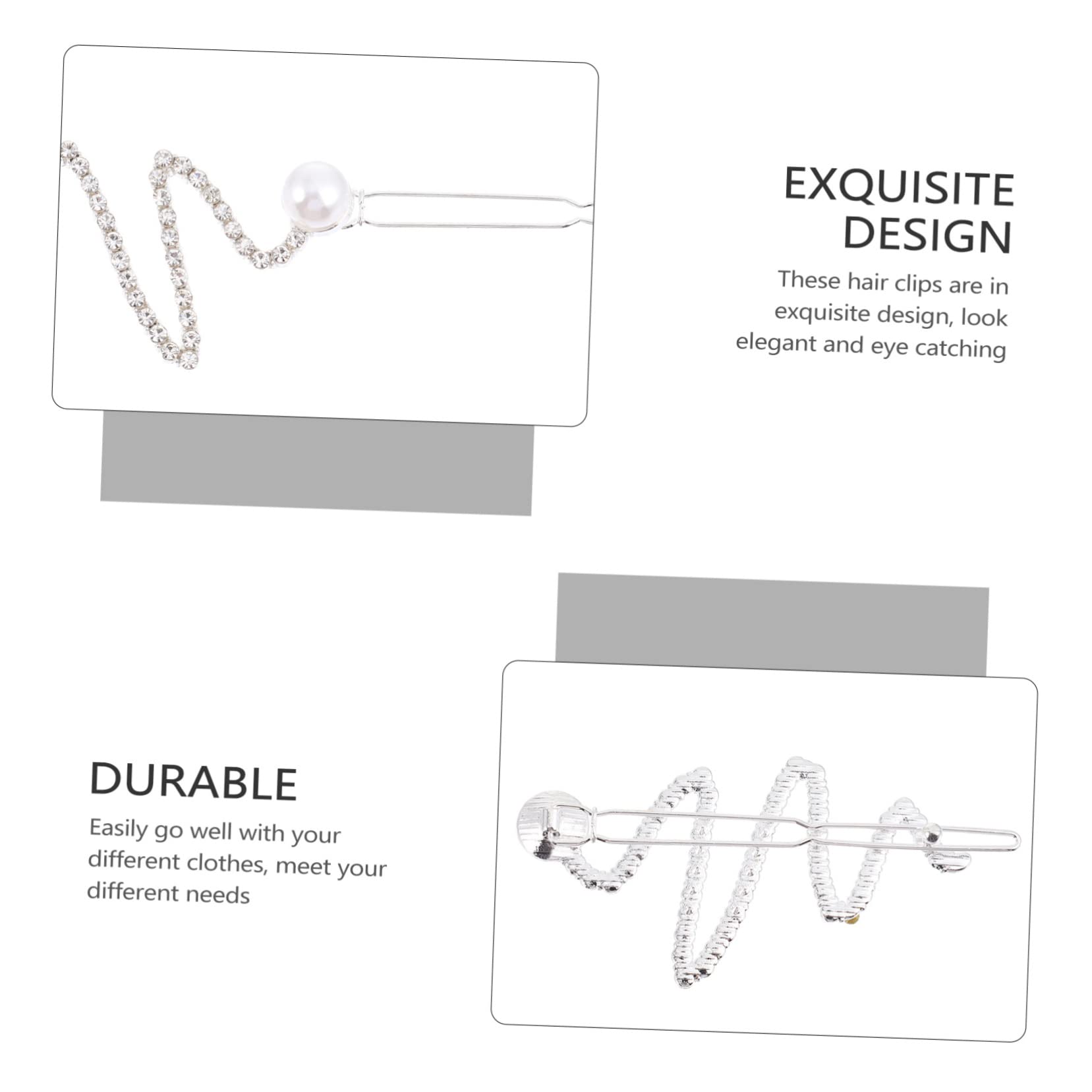 FRCOLOR 32 Pz Forcine per capelli da sposa per donne di diamanti fermagli per capelli perline Bobby capelli laterali luccicanti fermaglio per capelli semplice ed elegante sposa in lega di zinco carta