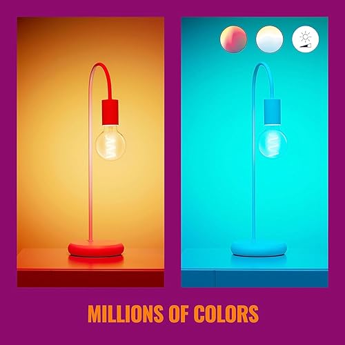 Miniatura 4 de WiZ Color G25 - Bombilla inteligente LED de filamento de color, paquete de 1-300 lúmenes, E26 para interiores, se conecta a tu Wi-Fi existente,