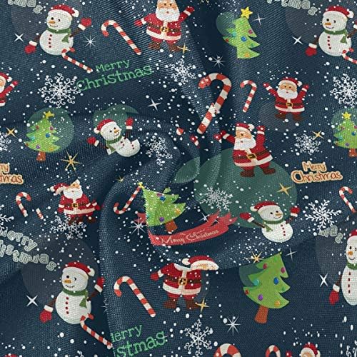 Mnsruu Christmas Tablecloths, Christmas Pattern Decorative Table Cloth for Circular Table Cover Dinner Table Parties