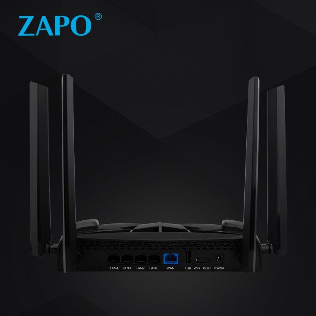 Hot Deals XBOSS Zopo Gaming LED WiFi Router AC 2600Mbps and Storge Repeter - Dual Band 5Ghz Wireless Gigabit Ethernet speeds- Control Your ping and Latency- Works with Xbox, Playstation, PC and More