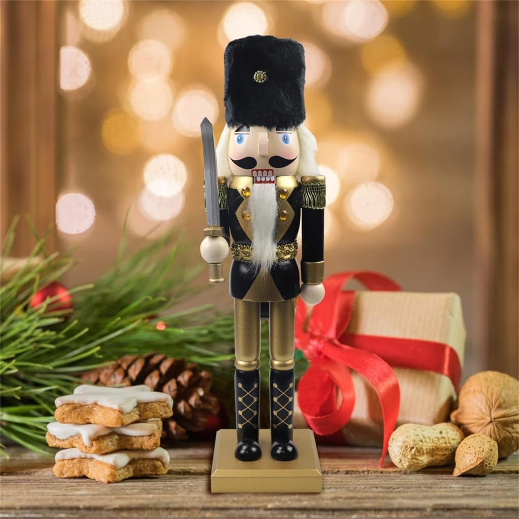 Drewniane dziadki do orzechów Boże Narodzenie dziadki do orzechów stojący ornament drewniane figurki żołnierza