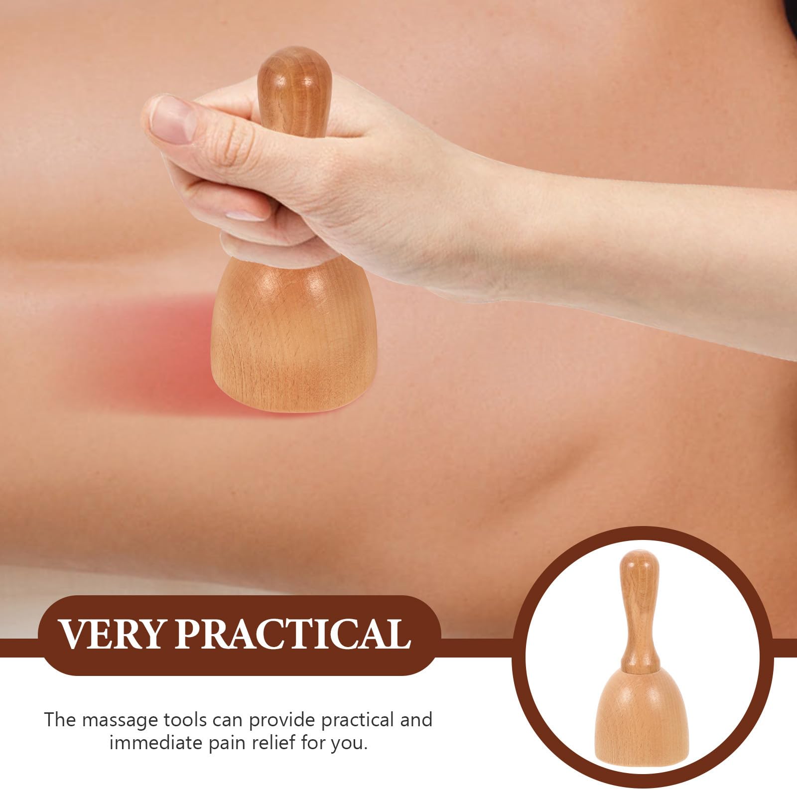Ciieeo Herramienta de Maderoterapia para Masaje Facial y Corporal Diseño Ergonómico y Mango Antideslizante para Uso Doméstico