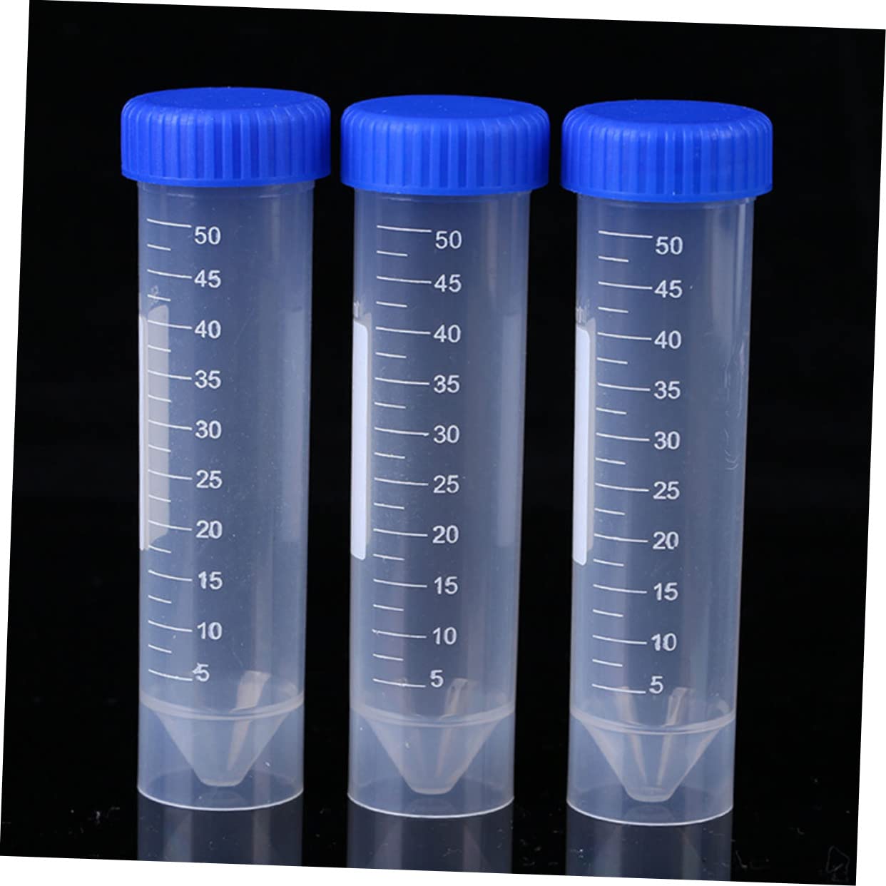 SOLUSTRE 50stücke Zentrifugenröhrchen mit Schraubverschluss aus Hochwertigem Kunststoff Ultrahoch Transparent für Labortests Proben Lebensmittelfarben und Bastelarbeiten mit Sichtbarer Skal