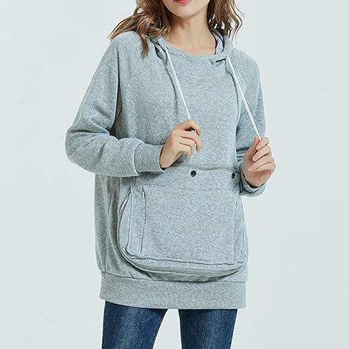 Miniatura 2 de Sudadera con capucha grande para mujer, con bolsillo grande, para gatos y perros