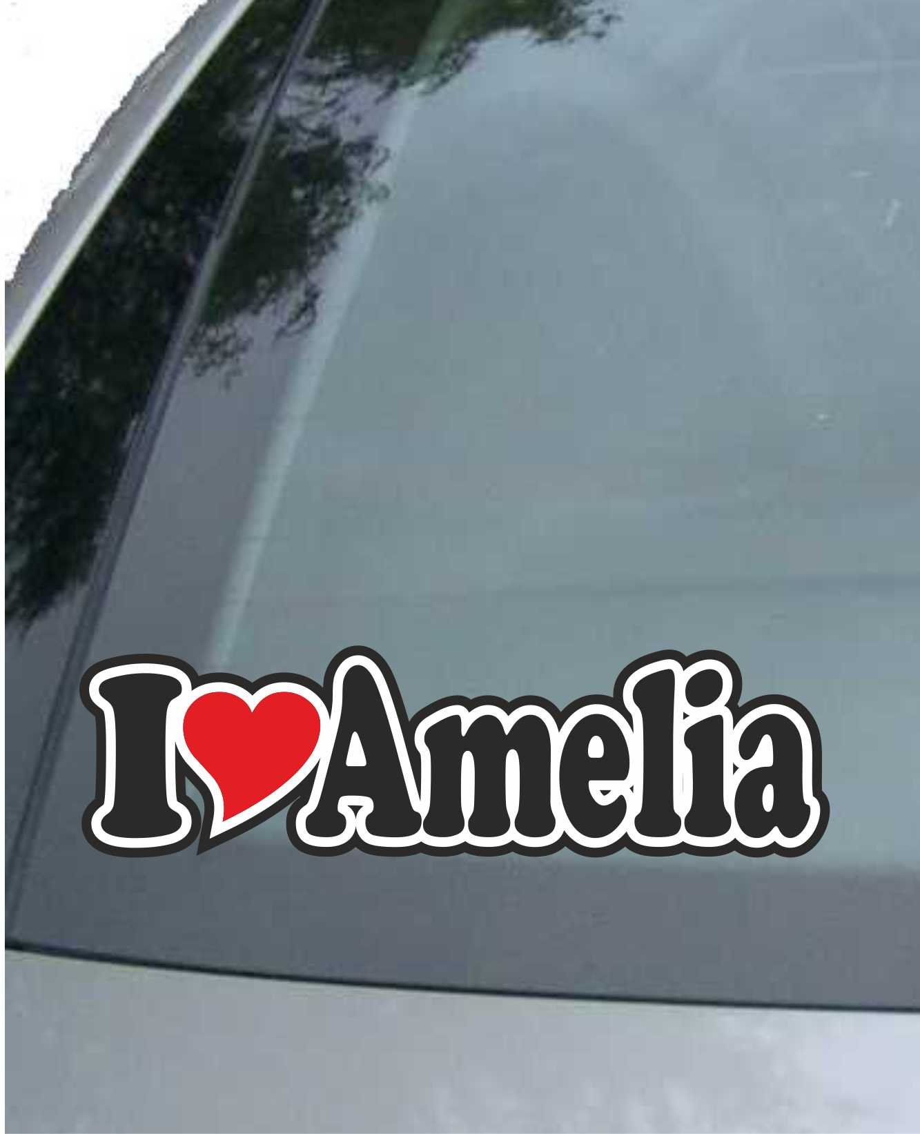Adesivi Auto I Love Heart - Amo con Il Cuore 15 cm - I Love