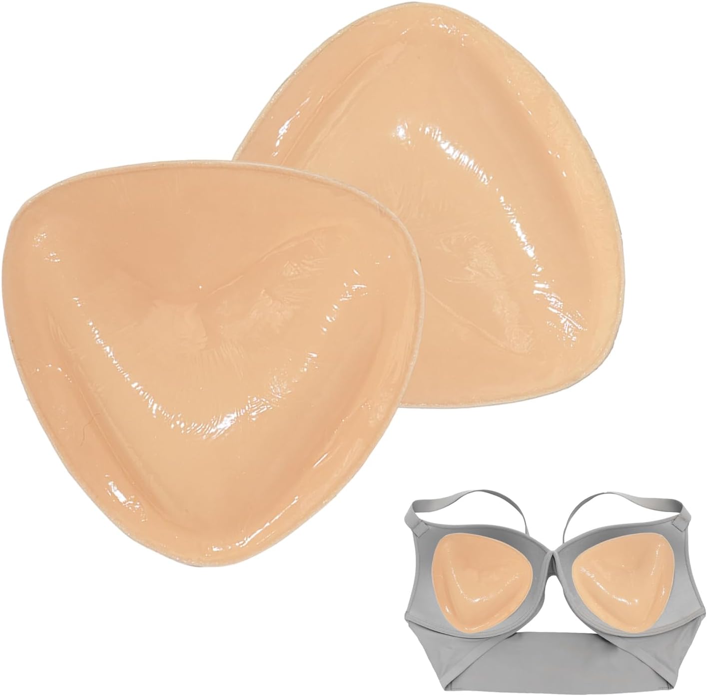 Double-Sided Sticky Push-Up Bra Inserts Reusable Adhesive Insert Enhancers Pads for Bikini Swimsuit Dress