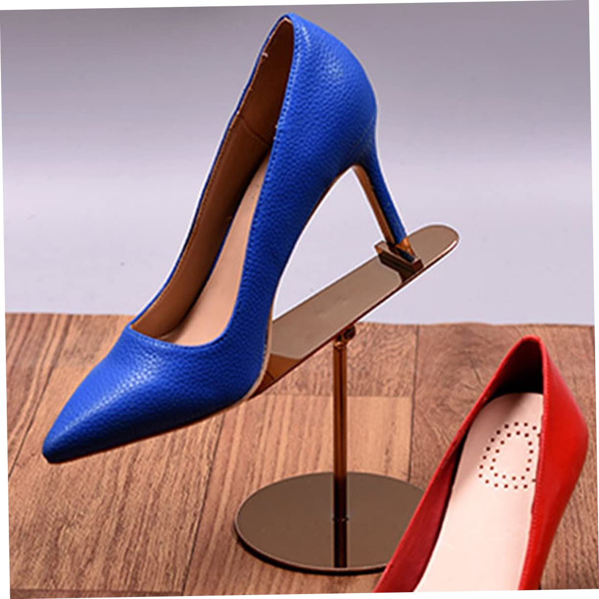 Alipis Modern Shoe Rack Stainless Steel Entryway High Heel Display Storage Shelf