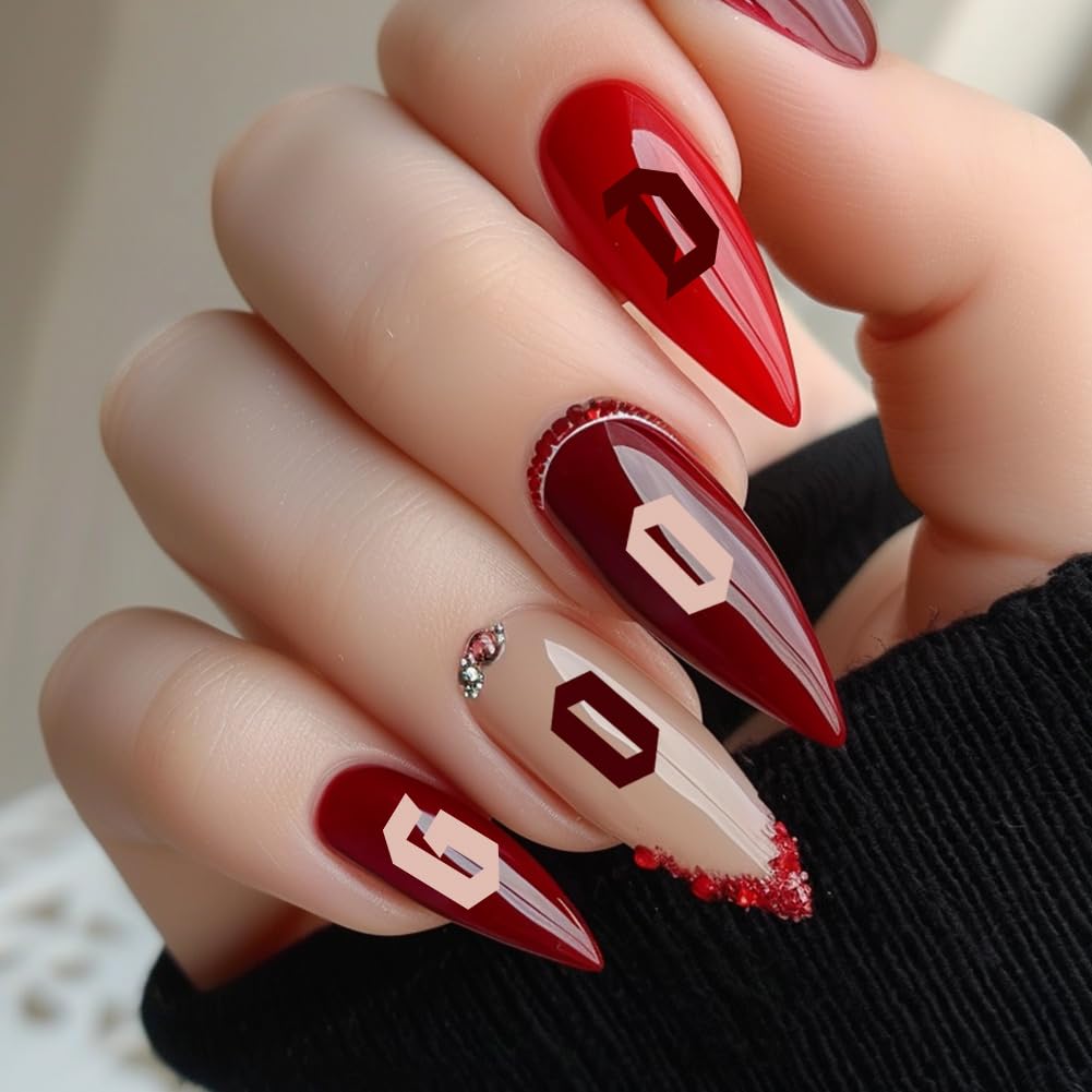 Set di 3 stampini con lettere inglesi per nail art, in acciaio inox, riutilizzabili, con raschietto per timbri, per manicure