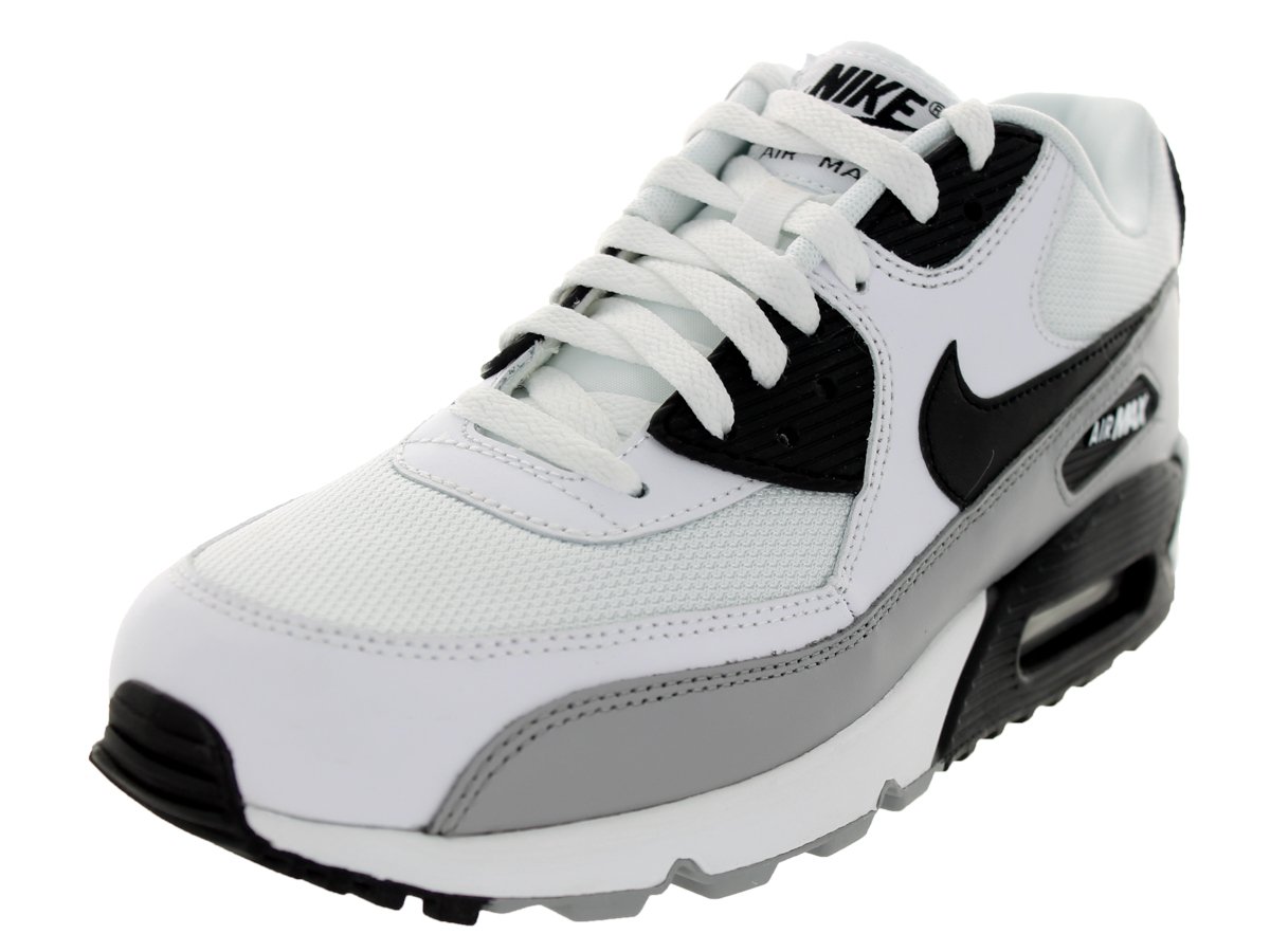 Nike Men's Air Max 90 Essential White/Black/Mtt Slvr/Ntrl Gry Running Shoe