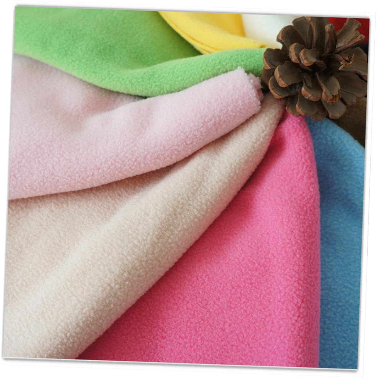 Operitacx 10 Stück Teiliges Buntes Patchwork Stoffset Fleece für DIY Projekte Handgemachte Stoffe für Frauen und Mädchen für Kreative Näharbeiten und Accessoires Zufällige