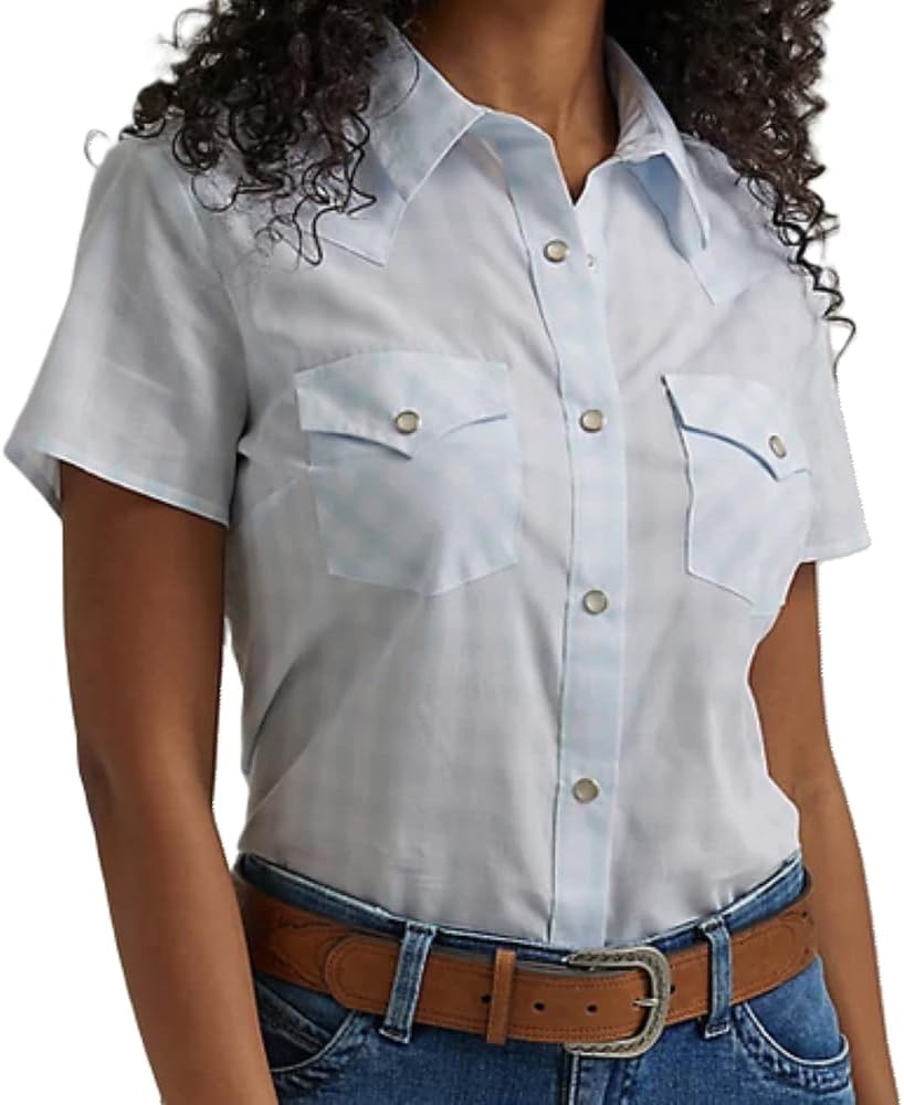 Women Long Sleeve Shirt - Blue - SW2510168B