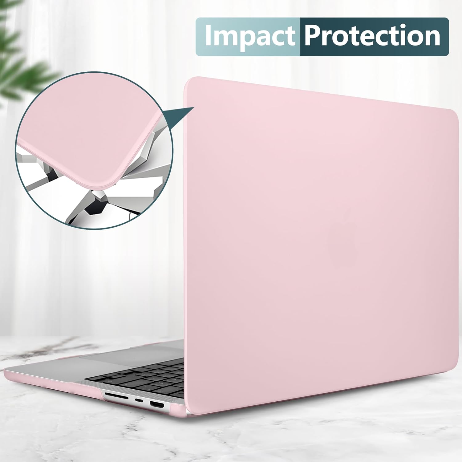 DONGKE Compatible with New MacBook Pro 16 inch Case 2024 [M4 Pro / M4 Max Chip] Model A3403 A3186, Protective Plastic Hard Shell & Keyboard Cover & Screen Film & Type C Adapter - Frosted Solid Pink - Image 4