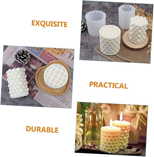 Miniatura 3 de EXCEART 8 piezas de velas DIY Molde de silicona para resina resina epoxi moldes de vela fabricación de velas suministros de bricolaje fundición de