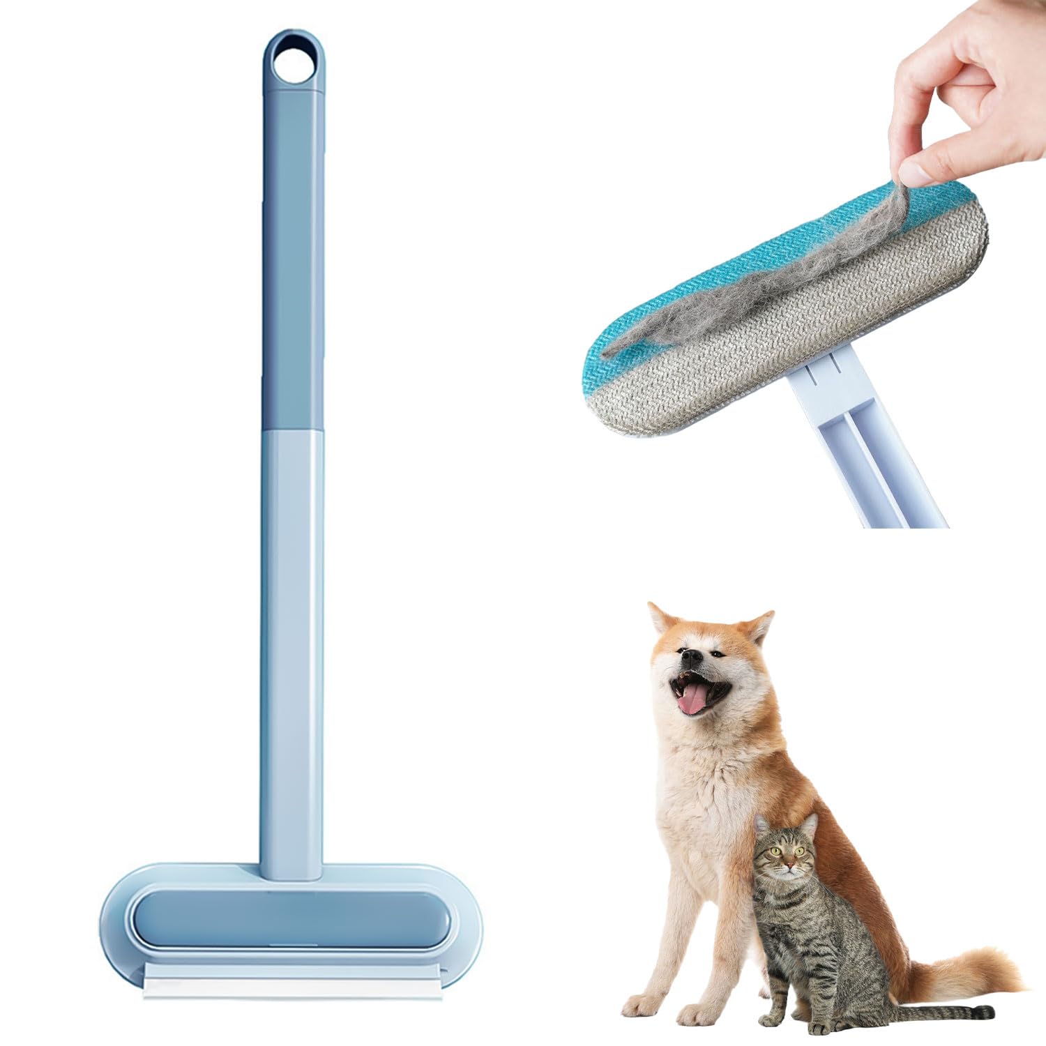 ペットの毛除去剤,家庭用再利用可能な猫犬ヘアクリーナー - 多機能犬猫の毛取り Amazon.co.jp: GIIPET-抜け毛取り 4in1多機能 毛玉取り 窓掃除道具