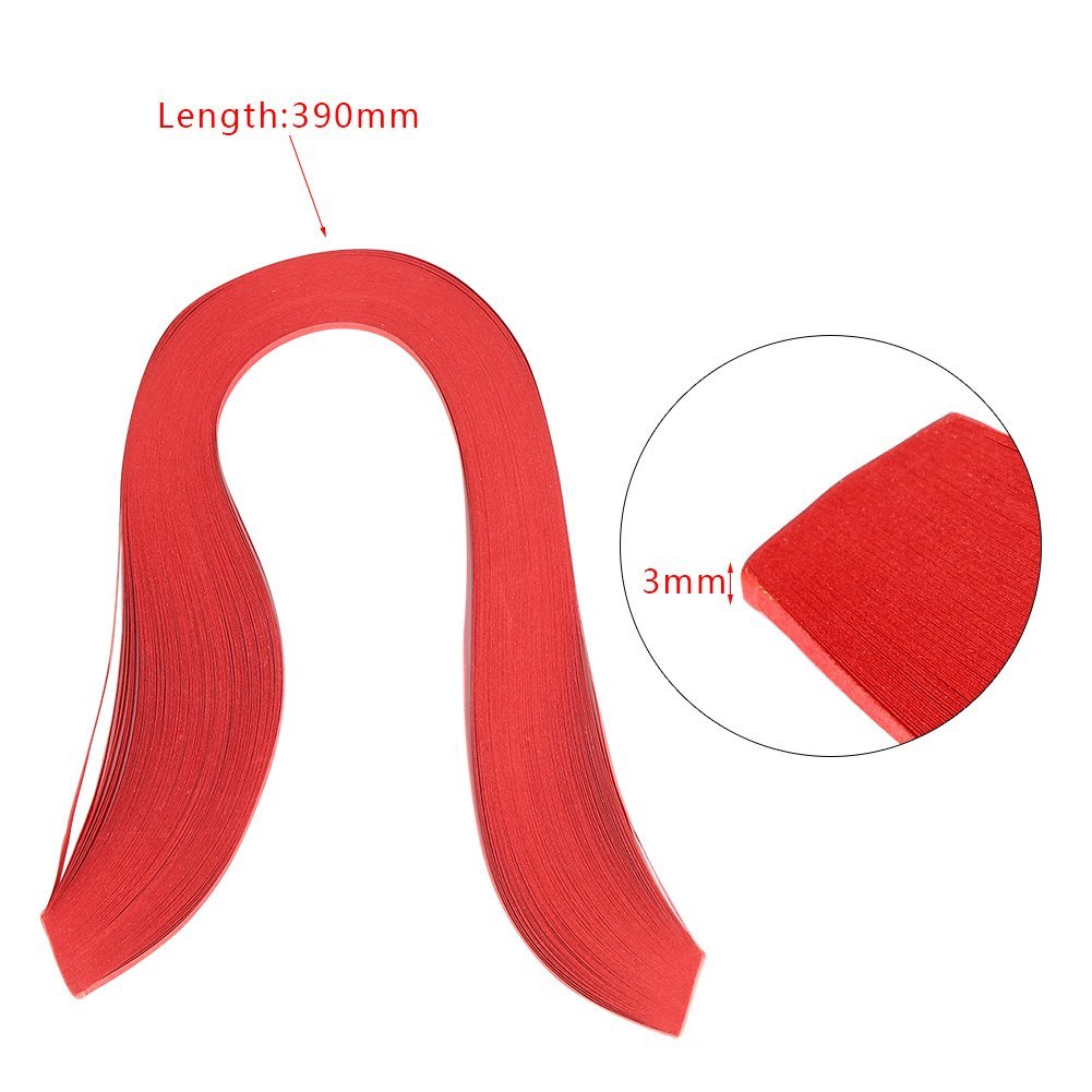 600 Strisce Quilling Carta 3mm – Colori Solidi Assortiti (nero, Rosso, Blu, Viola E Altri), Per Origami E Decorazioni Creative - 3