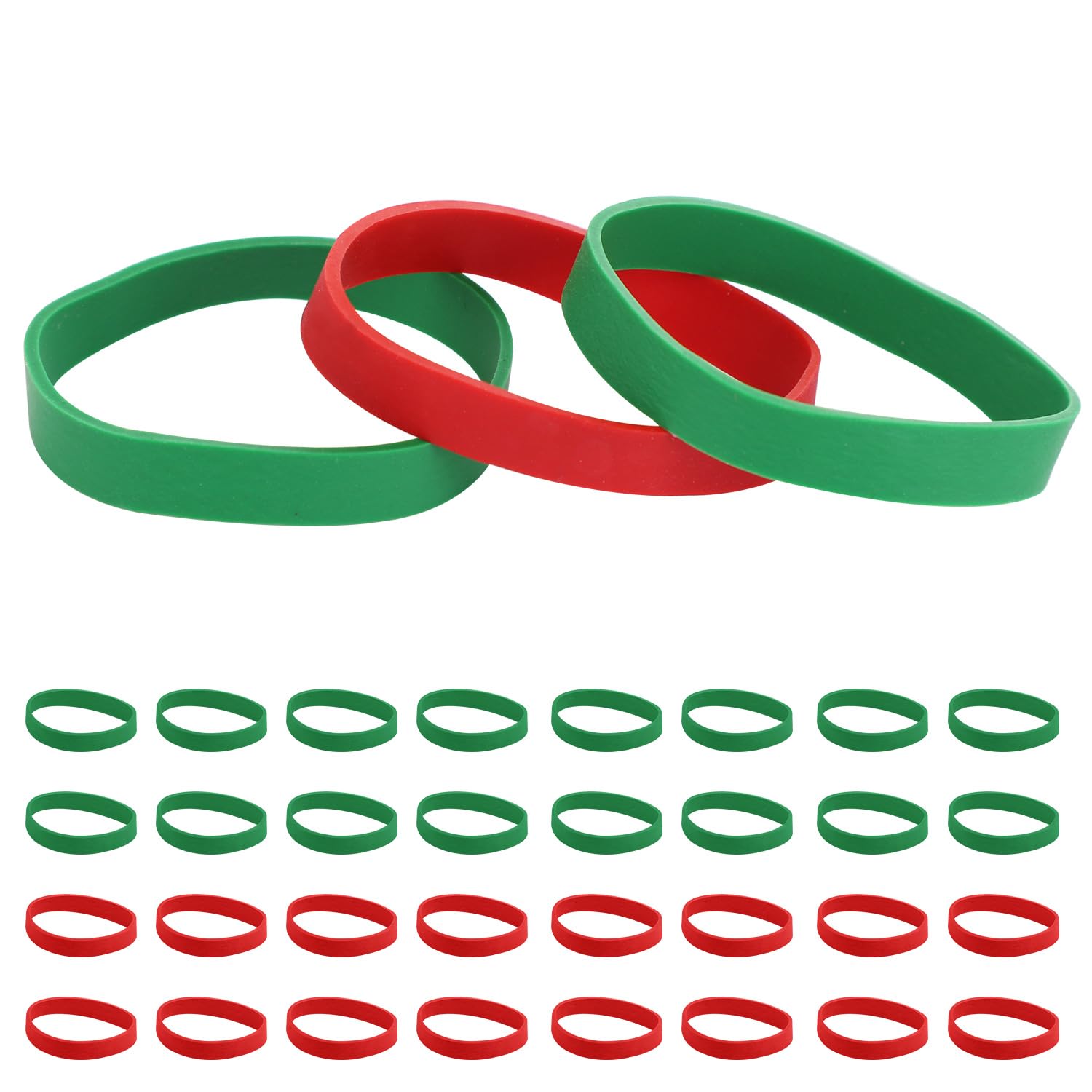 lasuroa 32 pcs Ski Brake Retainers, Ski Straps Snowboard Binding Bands Retainers Brake Rubber Band for Winter Outdoor Sports Ski Ankle Tuning Kit Accessory(Red and Green)