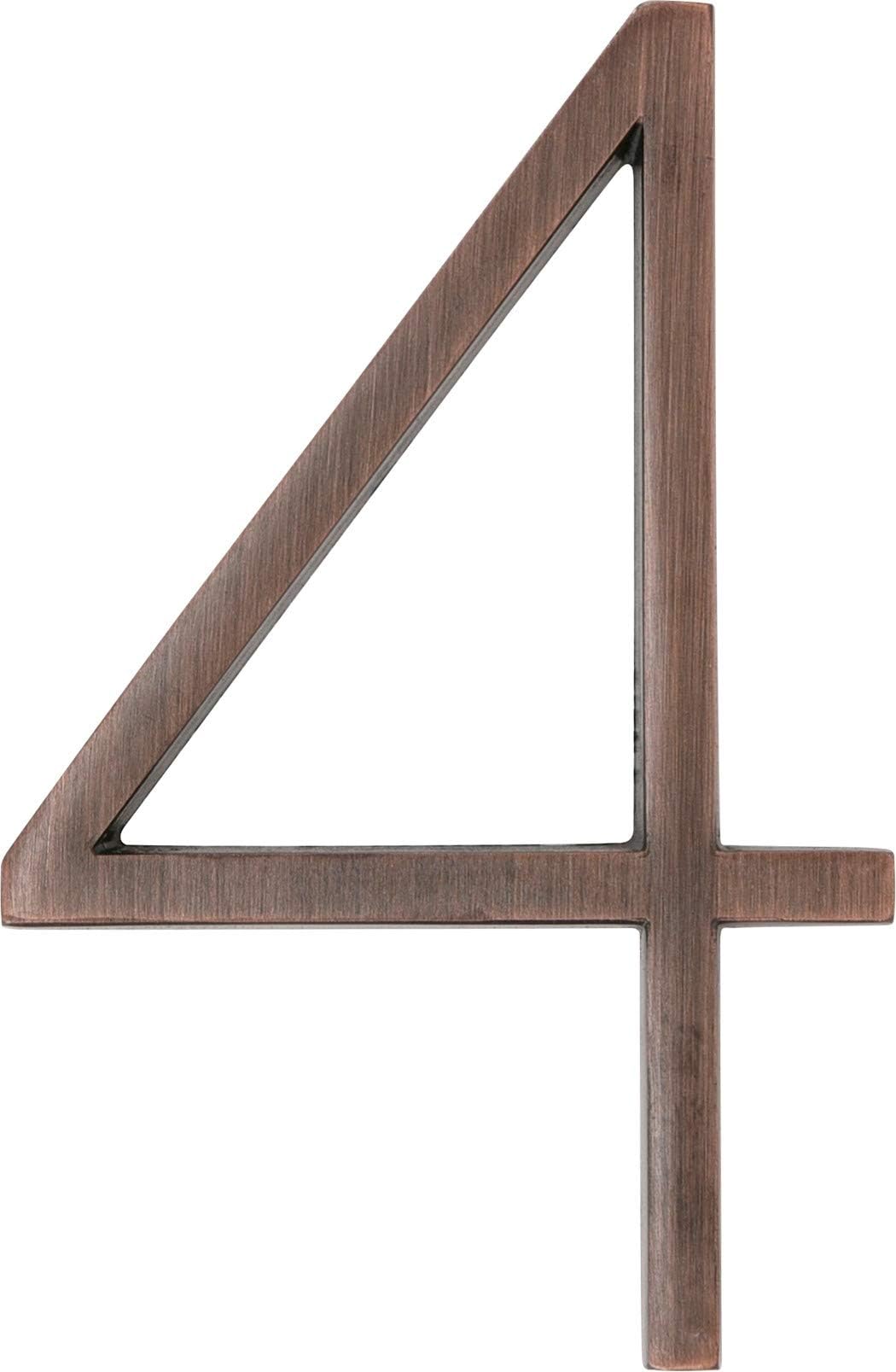 Distinctions by Hillman 844689 5-Inch Floating Mount House Bronze, Number 4