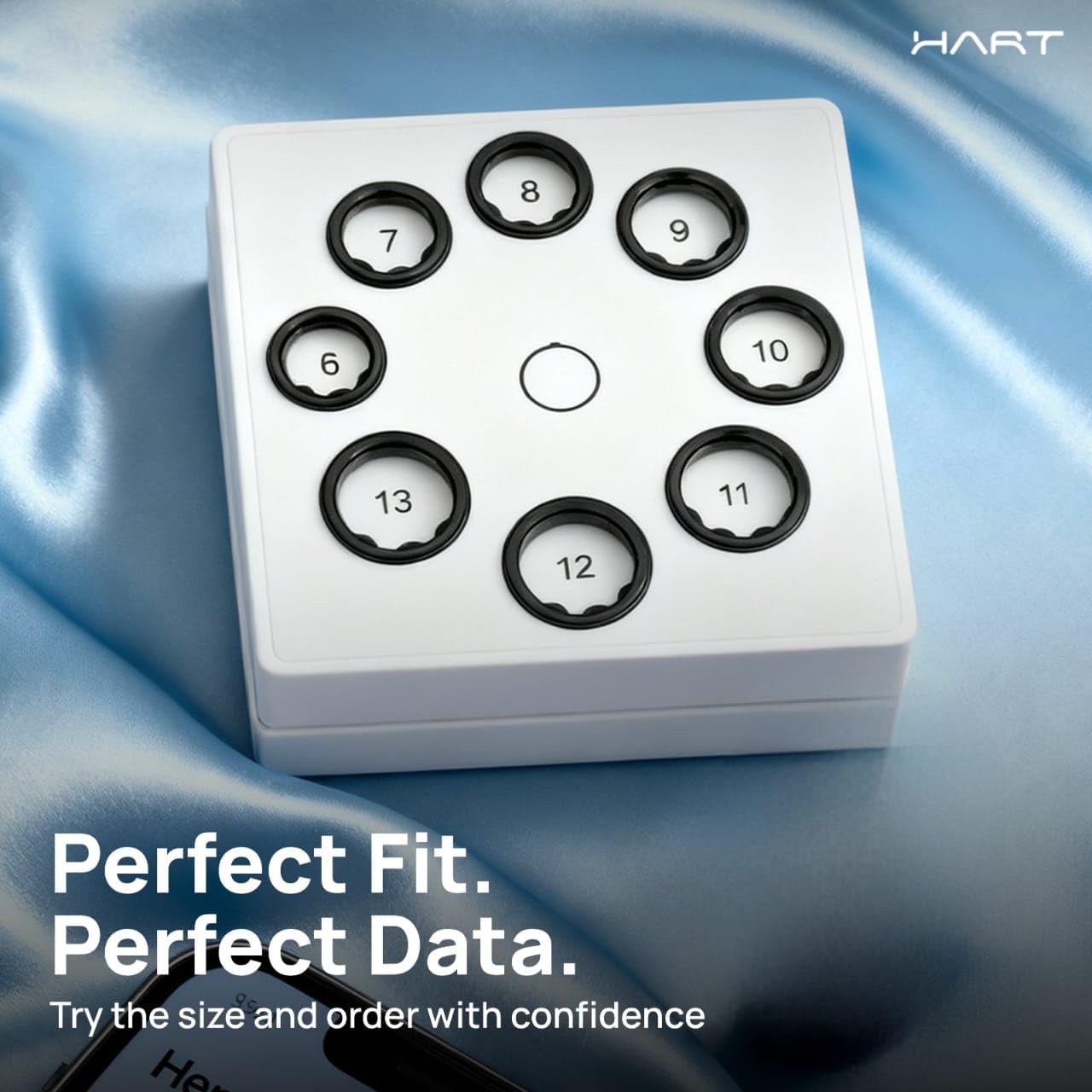 FITTR HART X2 Smart Ring Sizing Kit – Conferma la dimensione prima dell'acquisto – Scegli tra 8 misure