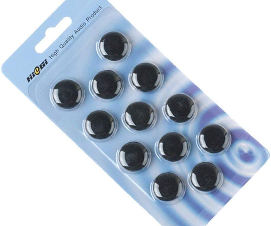 Quality Replacement Foam Pad Earbud Earpad 12 Pack Sponge Cushion Covers for iPod and Stereo Headsets – Black