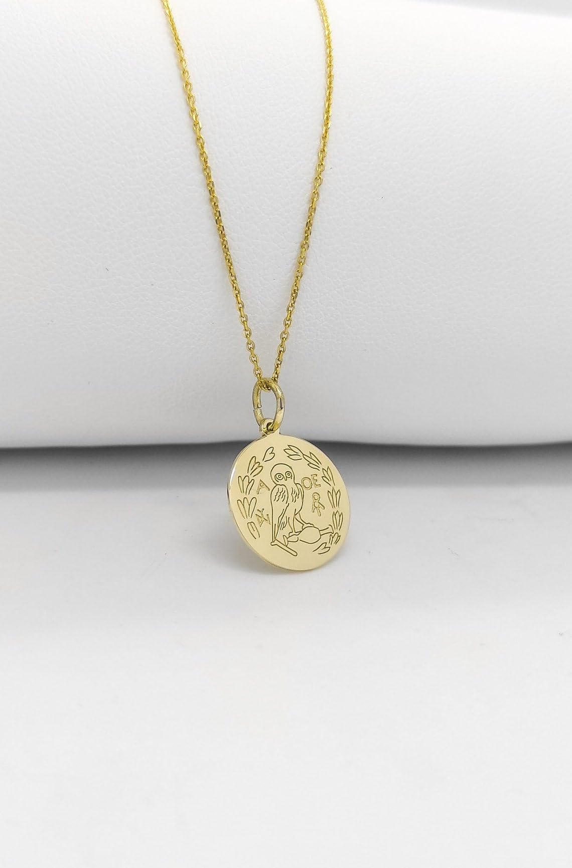 LKBEADS Collana con ciondolo a forma di gufo placcato oro |LK_NLC_00254