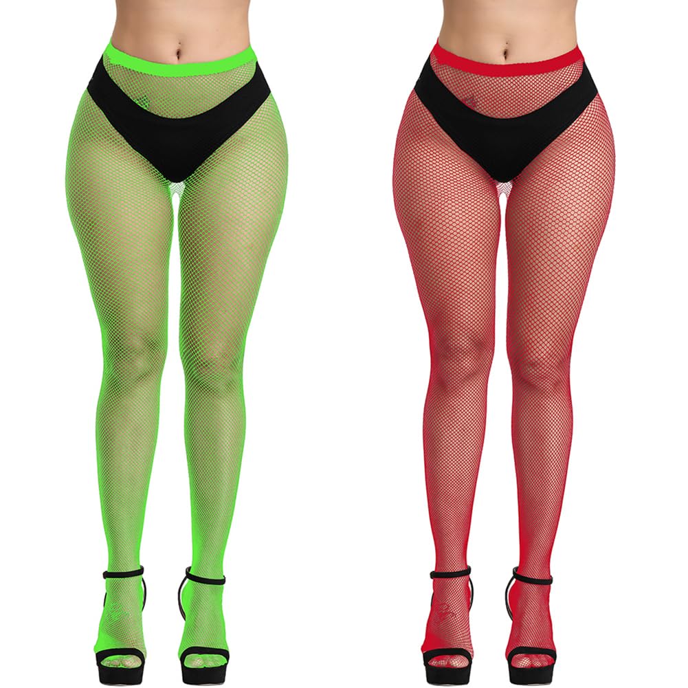 Fishnet Stockings Womens High Waist Tights Sexy Sheer Mesh Pantyhose