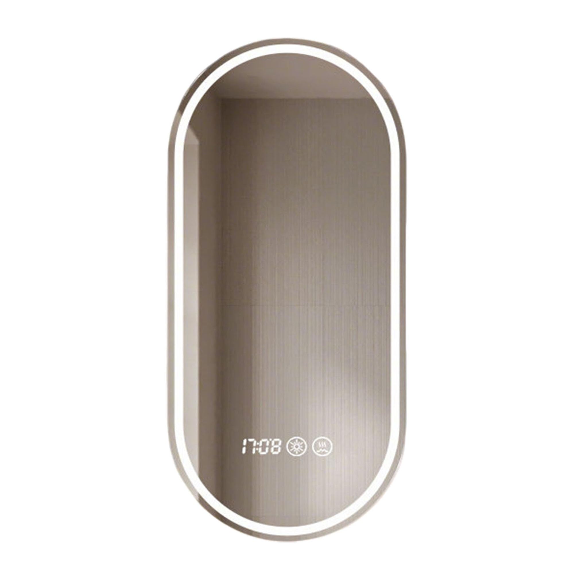 Miroir salle de bain LED ovale antidéflagrant à intensité variable