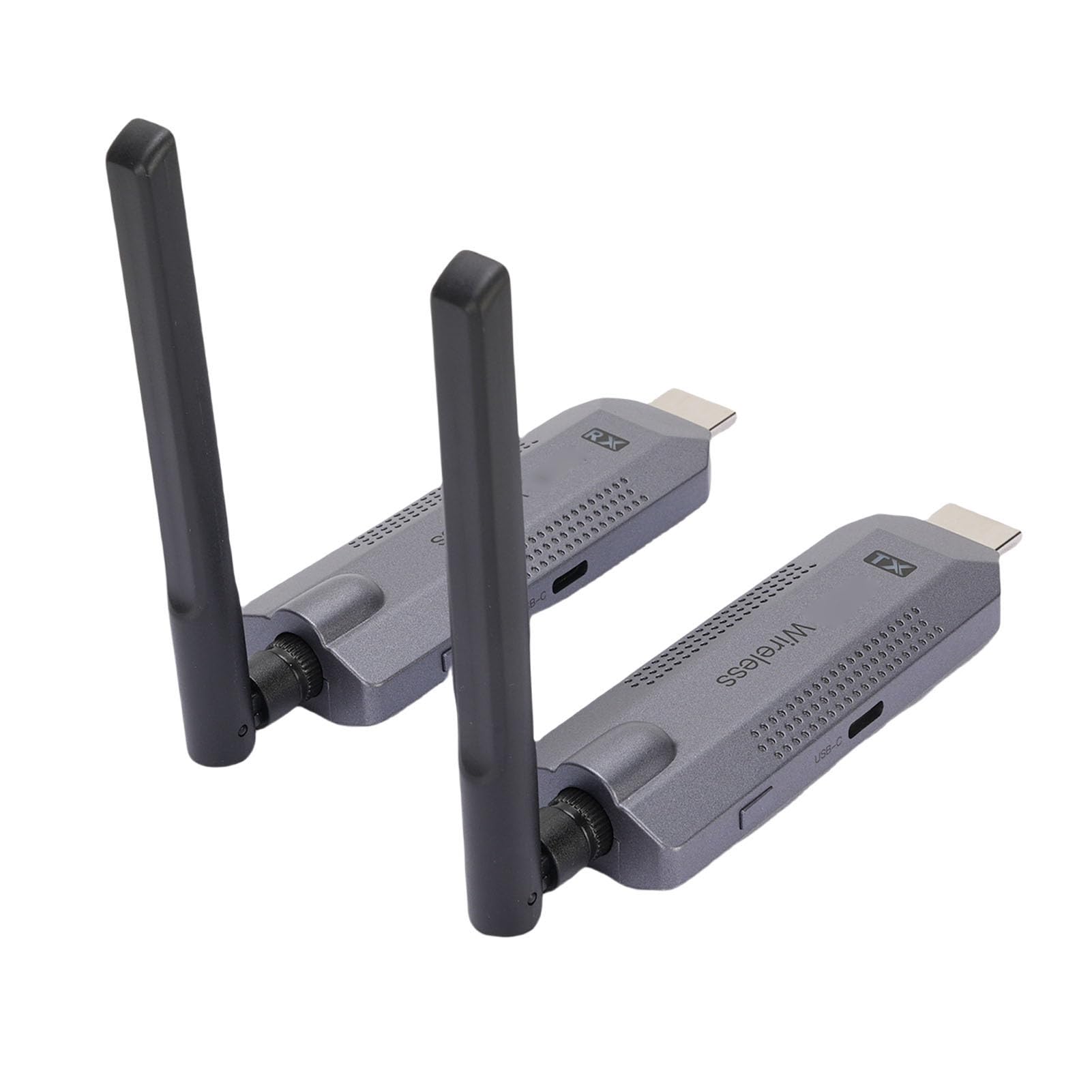 Aramox Transmisor y Receptor de Interfaz Multimedia HD Inalámbrico ABS Más PC Extensor HD Inalámbrico 1080P 60 Hz Alcance de 100 M Baja Latencia para Sala de Conferencias Oficina TV Computadora