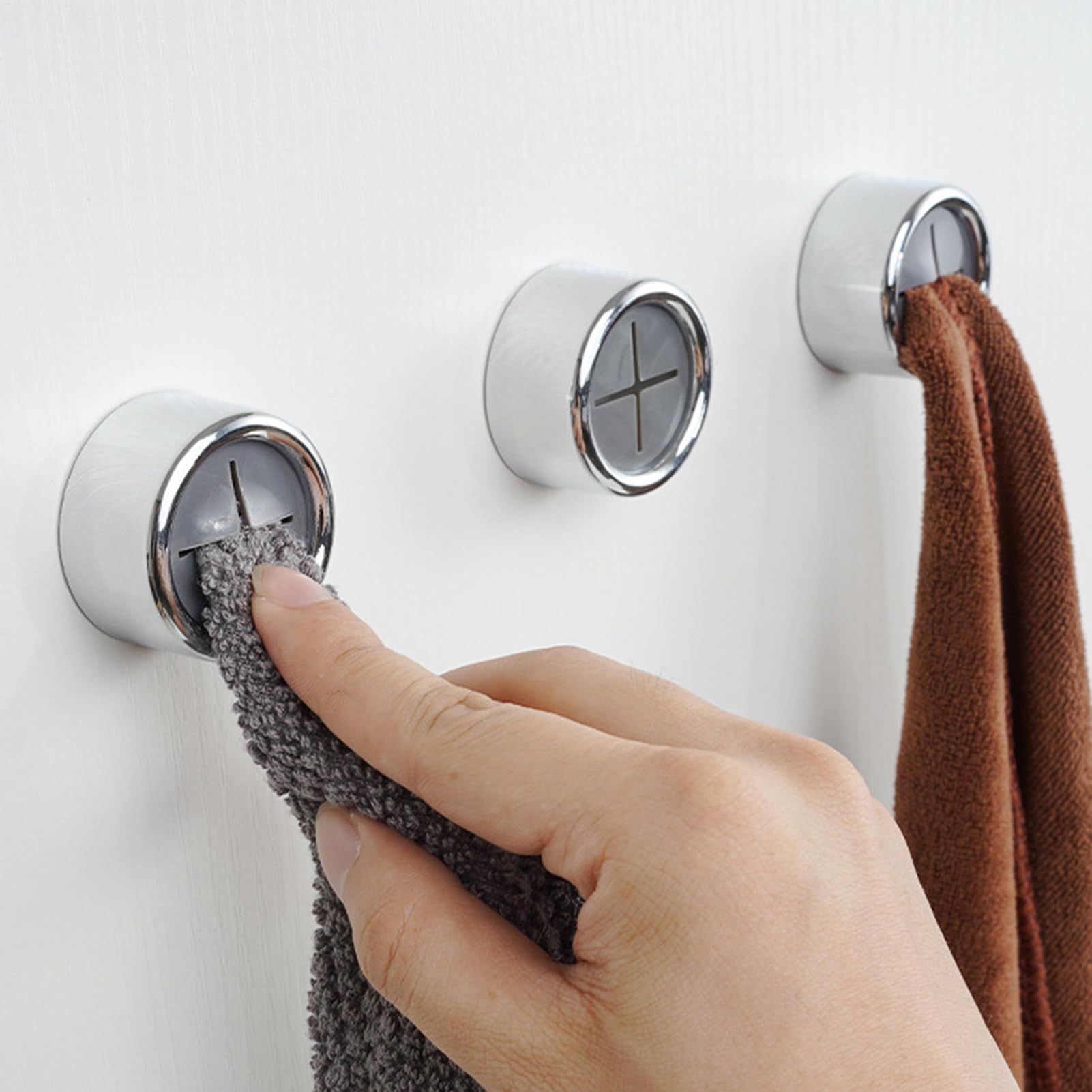 Ganci per asciugamani, ganci per asciugamani da cucina, rack rotondo per organizzazione di stoccaggio domestico per parete porta esterna doccia RV armadio casa