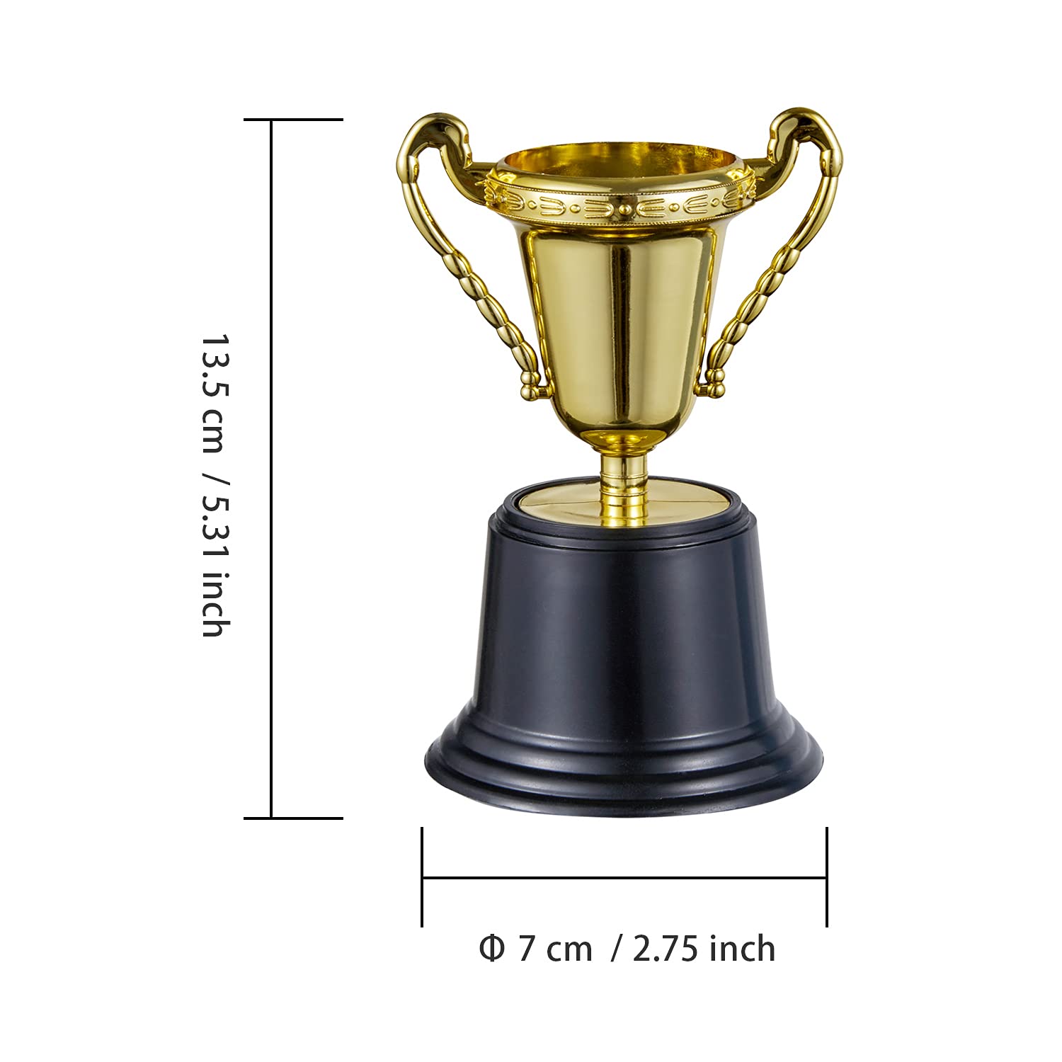 Buy Abaokai Gold Award Trophies, 5 Inch Plastic Gold Trophies for