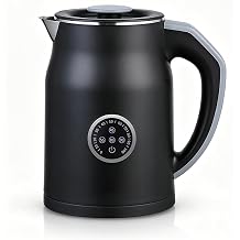 V-33 Electric Kettle 1.2L with 45-90C Temperature Control, 1000W Fast Heating, 16H Keep Warm & 3-Min Lift Memory, Cool Touch Double Wall, 304 Stainless Steel, Black