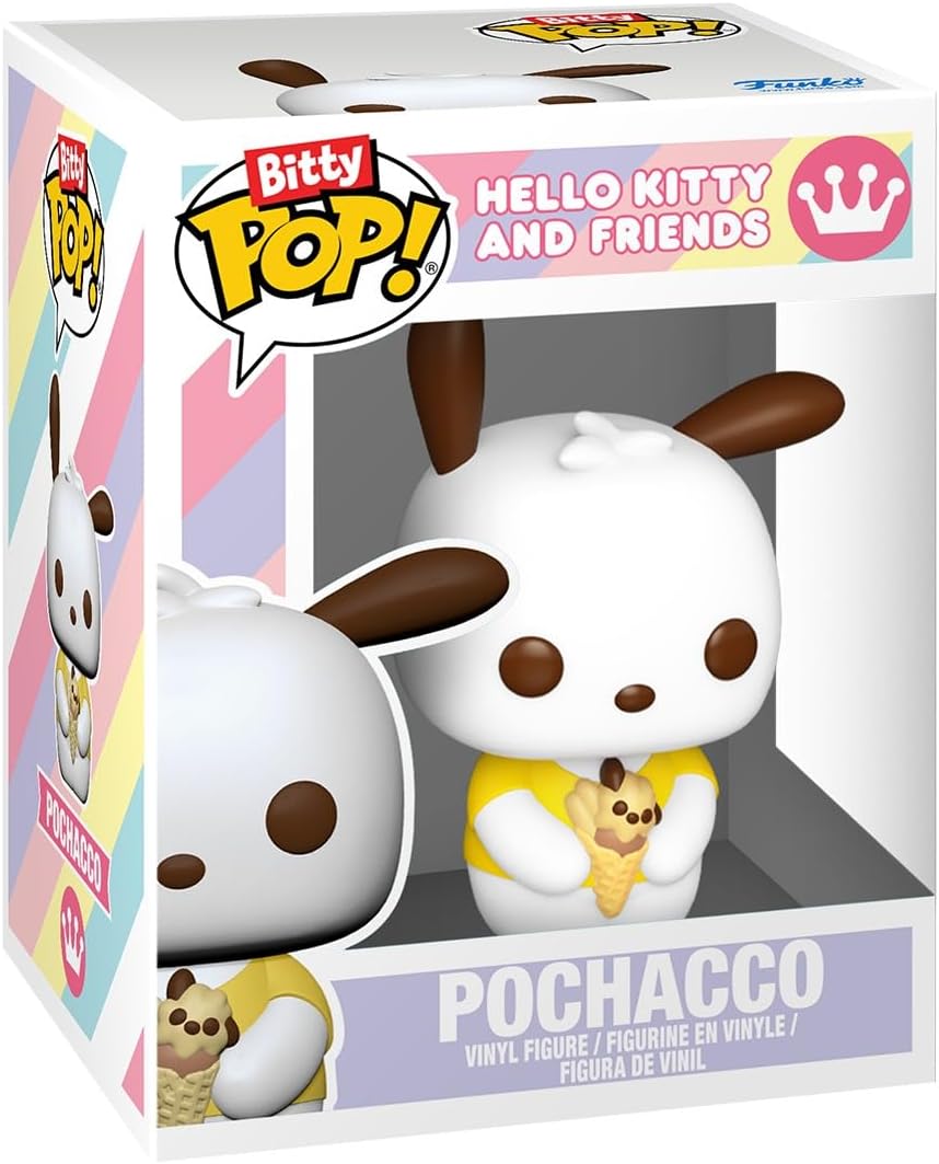 Funko Pop! Bitty: Sanrio - Keroppi, Hello Kitty (Unicorn Party), Pochacco, and Chase Mini Figure - 0.9 Inch (2.2 Cm) - Hello Kitty Collectable - Stackable Display Shelf Included - Gift Idea - Image 6