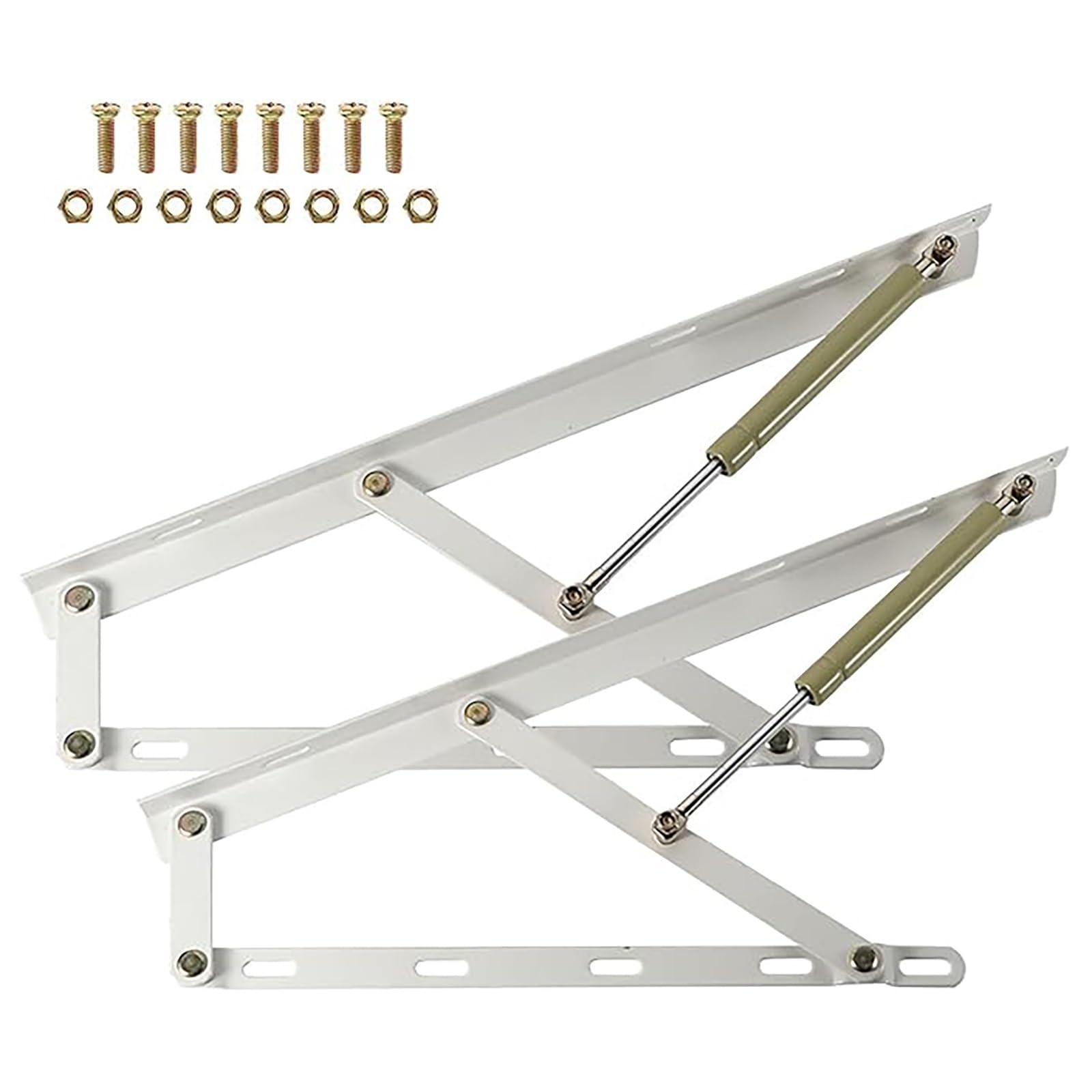 Gdhkddfl Wit Hydraulic Support Rods For Furniture Cabinet Doors Gas Springs Furniture Hinge, Heavy-Duty Pneumatic Spring Bed Storage Lift Kit, Folding Up Hinges(,80Cm/31.5In)