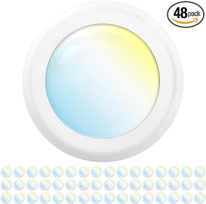 Sunco 48 Pack 6 Inch LED Disk Lights, Flush Mount Ceiling Light Disc, Recessed Can Lighting, 850 LM, 12W (65W Equivalent), Selectable CCT 3000K/4000K/5000K/6000K/6500K, Dimmable, Damp Rated ETL.
