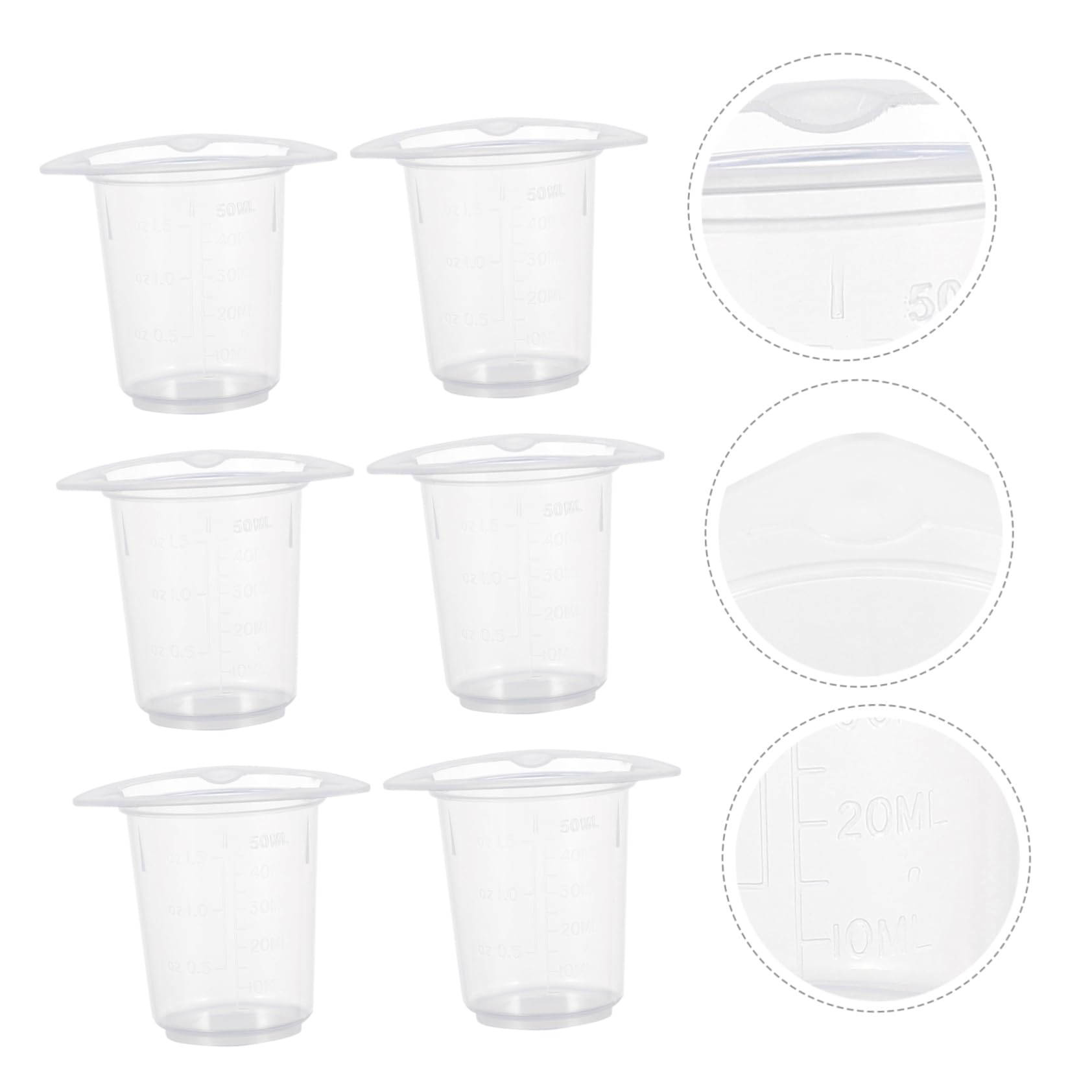 STOBAZA 20pcs Plastic Beaker Liquid Sampling Vials Cups Measure Cup Graduated Beakers Cylinder Beaker Laboratory Liquid Caps Laboratory Beaker Measuring Beaker Supplies re-usable