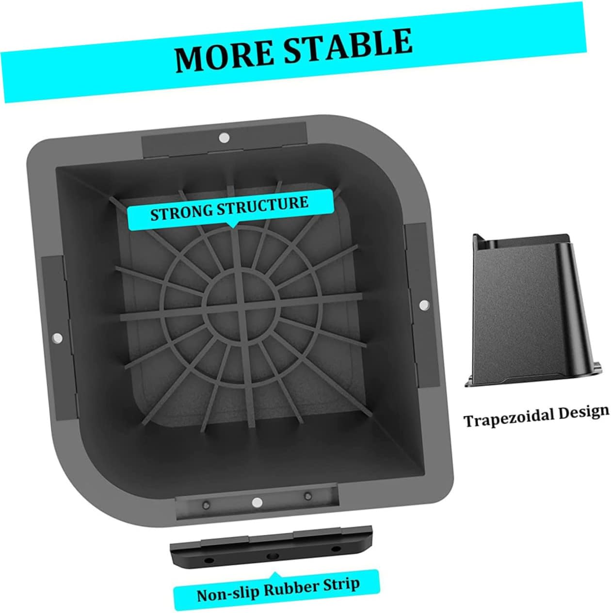 4Pcs Skid Furniture Risers for Sofa Table Chair Legs Durable Rubber Elevators Protects Floors from Damage for Couches Beds Appliances