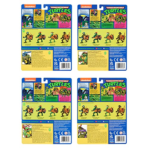 Teenage Mutant Ninja Turtles: Classic 4" Turtles 4-Pack Figure Bundle By Playmates Toys #TOP3