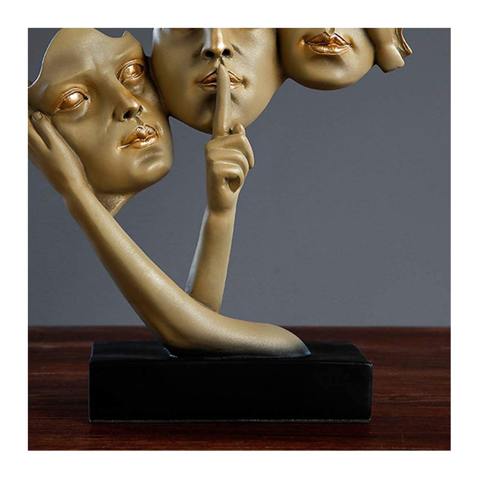 Abstrakte Statue Dekoration,Menschliche Ornamente,Skulptur Der DREI Weisen Männer Wie DREI Weise Affen, Akzente, See No Evil, Hear No Evil, Speak No Evi,Bronze