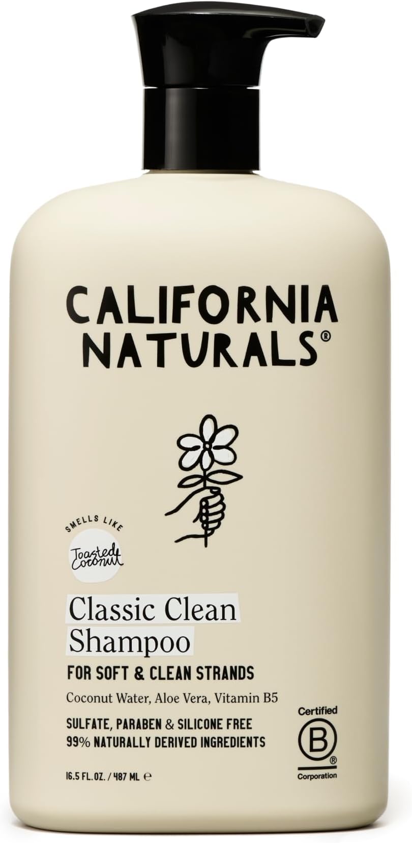Coconut Shampoo, Sulfate Free, Scalp and Hair Care for Women and Men, Coconut Cleansing Complex, Natural, Vegan, Cruelty, Silicone, and Paraben Free, All Hair Types, 16.5 fl oz