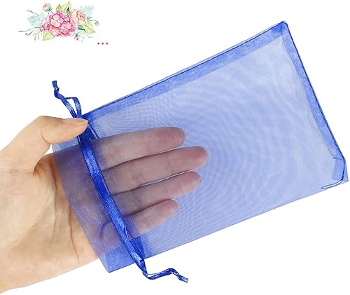 Miniatura 43 de HRX Package 100 bolsas de organza con cordón verde oliva, 4 x 6 pulgadas, bolsas de regalo de malla de caramelo, bolsas de joyería, bolsitas