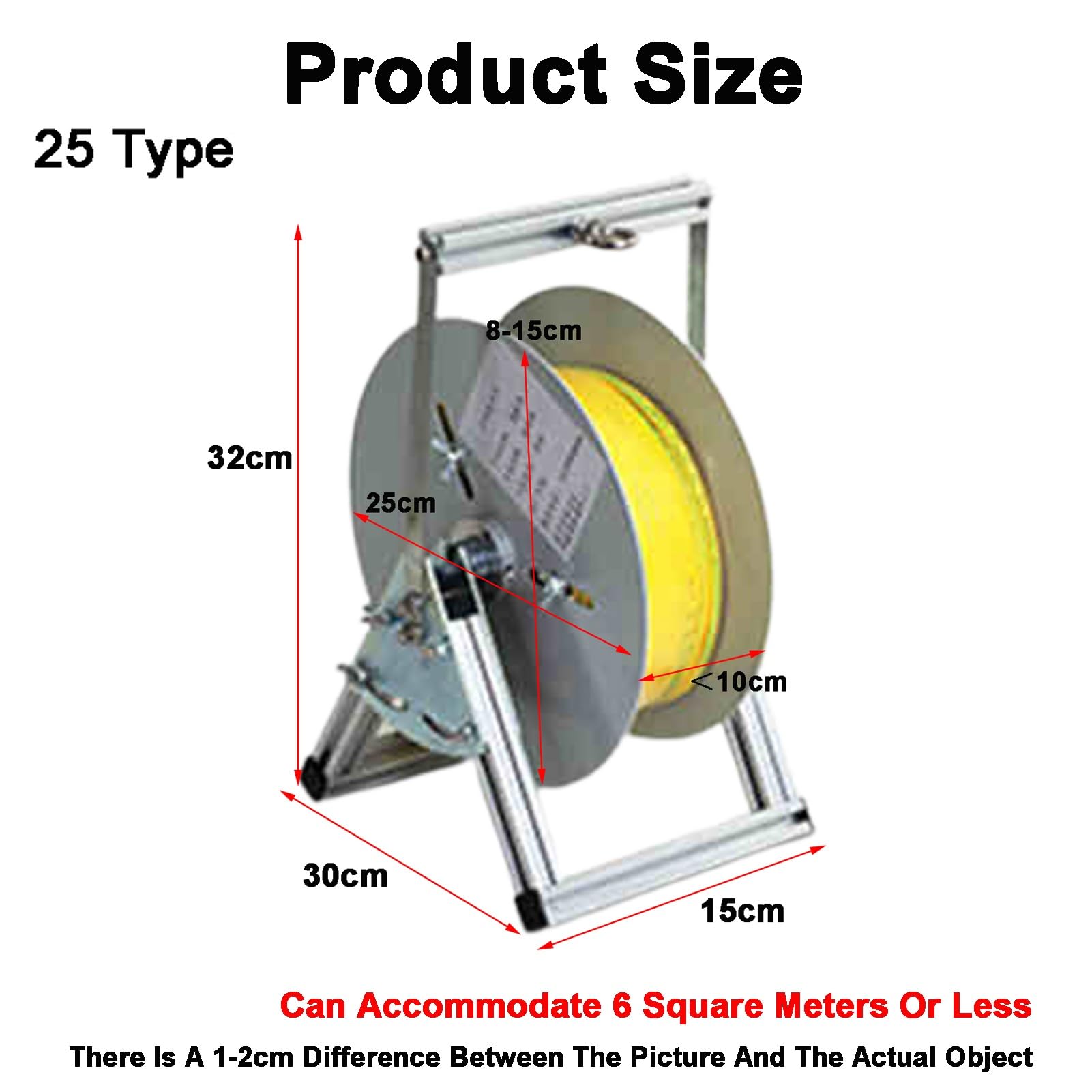 Dispensador de cables portátil, soporte plegable para carrete de alambre para cable eléctrico de 38 PE, resistente para uso industrial y minorista (2 carretes)