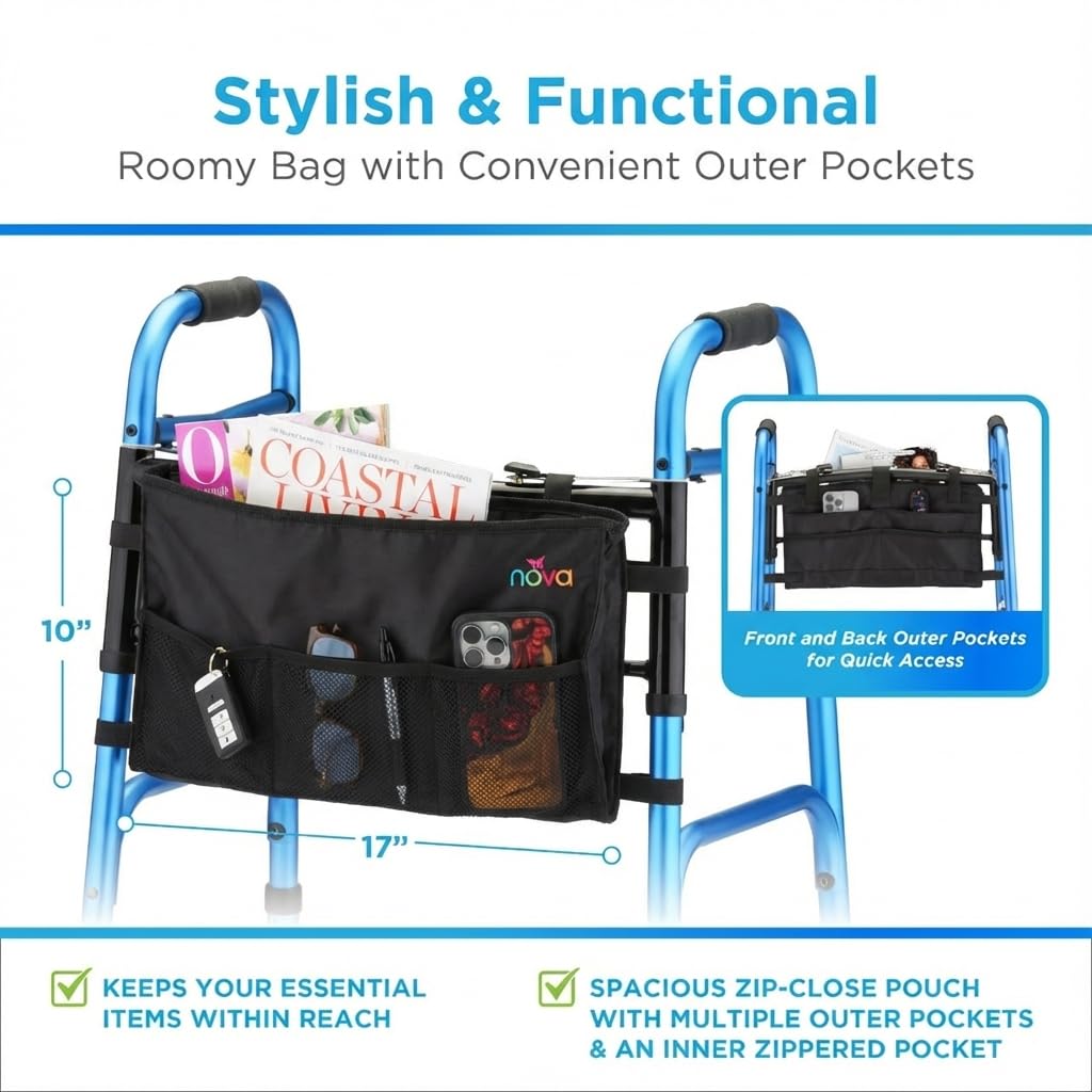 Amazon.com: NOVA Walker Bag Organizer with Zippered Pouch and