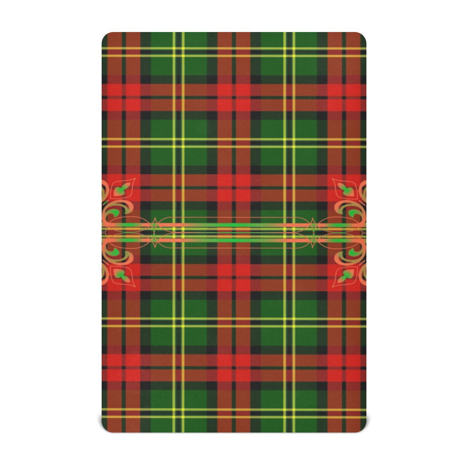 Moudou Christmas Plaid Playard Sheet for Boy Girls, Soft Breathable Fitted Toddler Sheet for Standard Playard Bed Mattress, 39 x 27 x 5 Inch